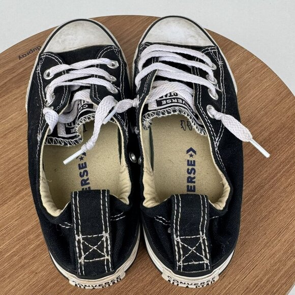 Converse All Star Black Low-Top Kids Sneaker Canvas Slip on shoes Size 13 Junior - Picture 5 of 8